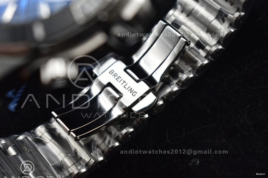 Black A7750 on SS 1:1 Chronomat Dial 44mm Edition BLSF Best B01 SS Bracelet 1105